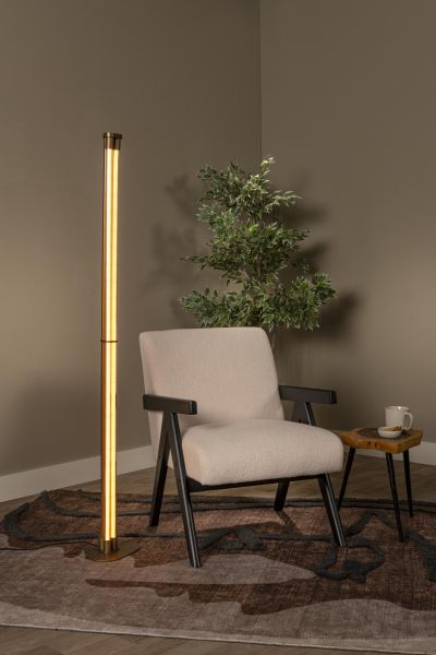 Lucide JANDERIN - Floor lamp - LED Dim. - CCT - 2x17W 2200K/3300K - Hand Wave Sensor - Champagne Color - Vibes